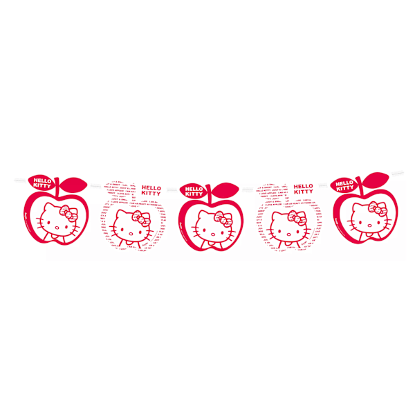 Hello Kitty Apple Banner En Storlek Röd/Vit Red/White One Size
