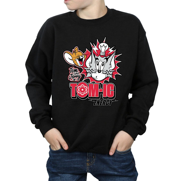 Tom And Jerry Boys Tomic Energy Sweatshirt 9-11 År Svart Black 9-11 Years