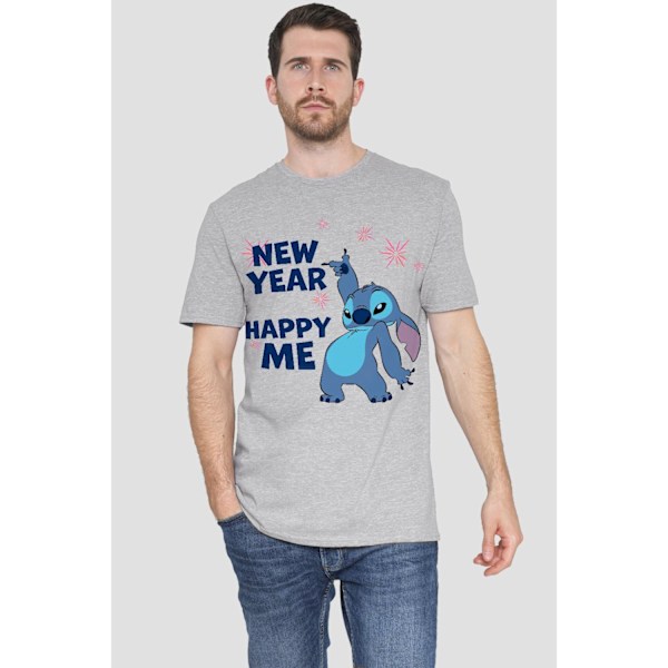 Lilo & Stitch Herr Nyår, Happy Me T-Shirt L Sport Heather Sport Heather L