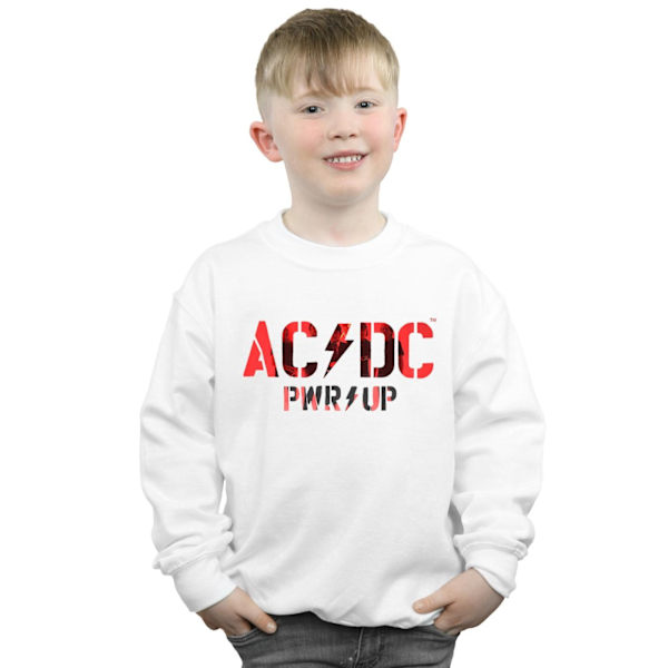 AC/DC Boys PWR UP Fotologotyp Sweatshirt 5-6 år Vit White 5-6 Years