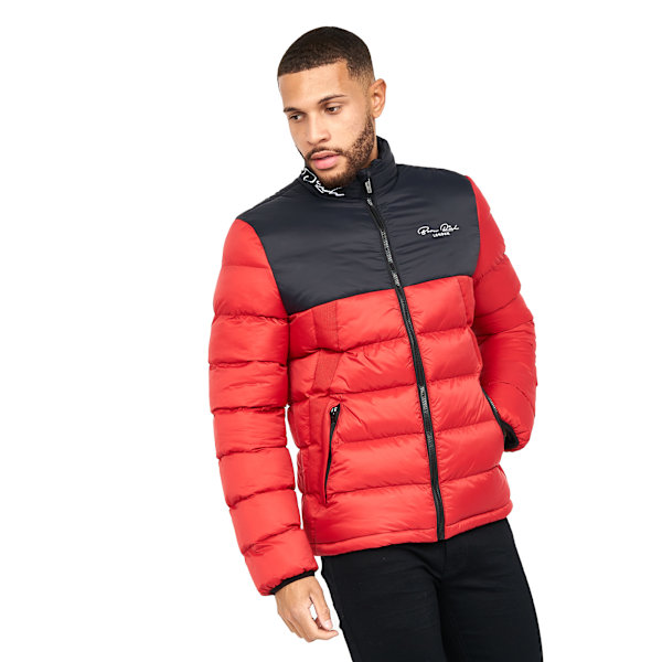 Born Rich Mens Lyden Oversized Puffer Jacket L Tango Red Tango Red L