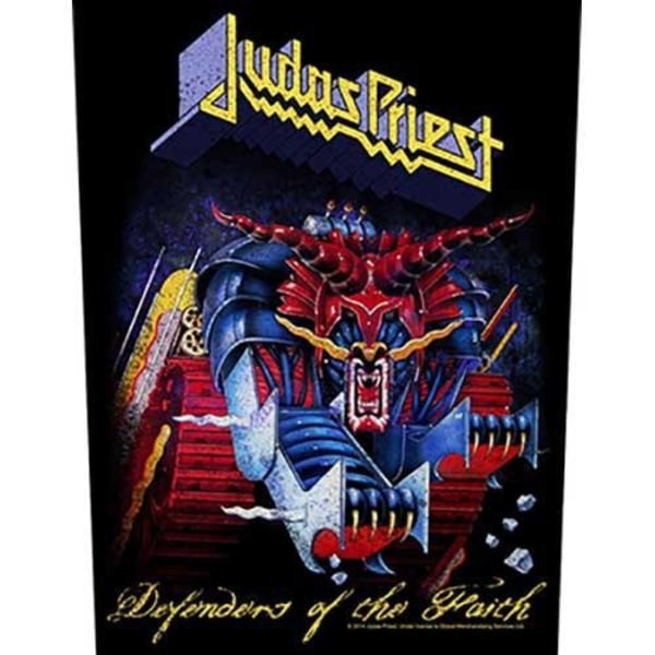 Judas Priest Defenders Of The Faith Patch En Storlek Svart/Röd/Blå Black/Red/Blue One Size