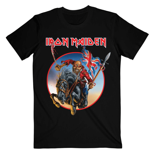 Iron Maiden Unisex Vuxen Euro Tour Back Print T-Shirt S Svart Black S