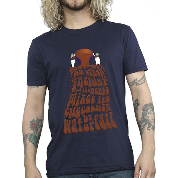 Willy Wonka Herr Choklad Vattenfall T-shirt S Marinblå Navy Blue S