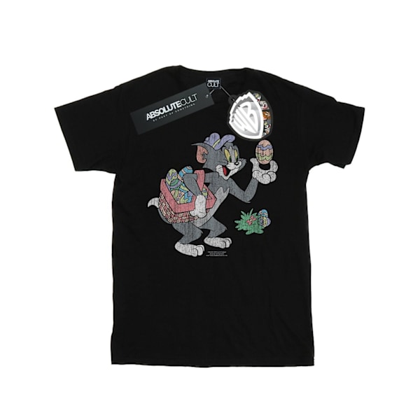 Tom And Jerry Girls Egg Hunt Bomull T-shirt 5-6 År Svart Black 5-6 Years