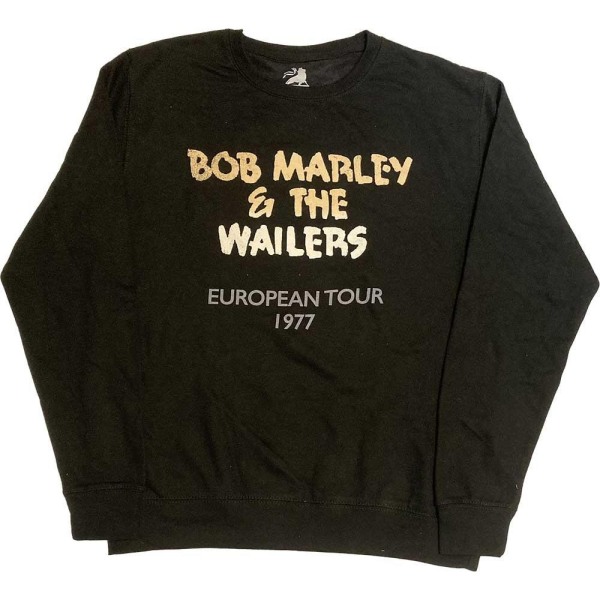Bob Marley Unisex Adult Wailers European Tour ´77 Sweatshirt L Black L