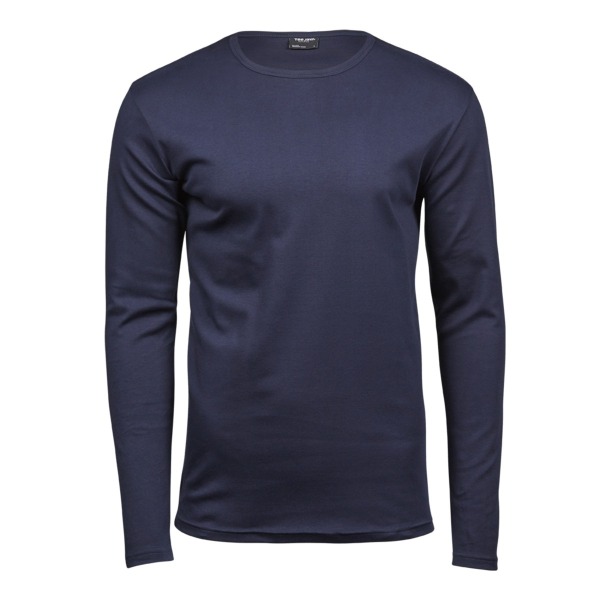 Tee Jays Herr Interlock Långärmad T-shirt XL Marinblå Navy Blue XL