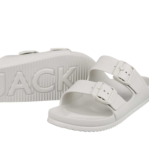 Jack Wills Dam/Dam Dubbla Spänne Sandaler 6 UK Onyx Vit Onyx White 6 UK