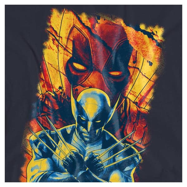 Deadpool & Wolverine Dam/Dam Best Bubs T-Shirt S Deep Nav Deep Navy S
