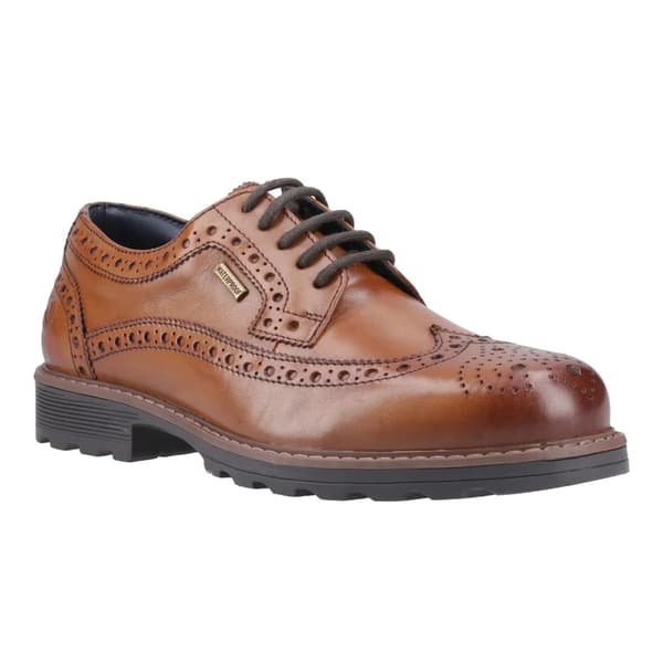 Cotswold Ramsden Läderbrogues för herrar 7 UK Tan Tan 7 UK