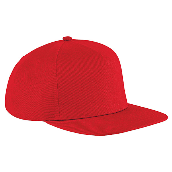 Beechfield Unisex Original Flat Peak Snapback Cap One Size Clas Classic Red/Classic Red One Size