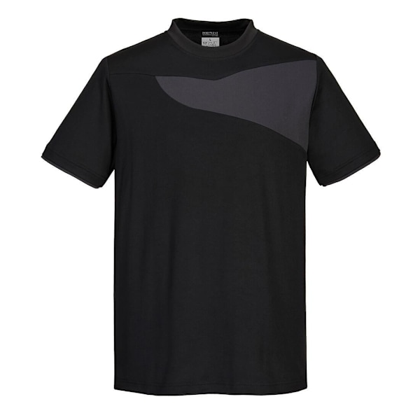 Portwest Herrbomulls Active T-shirt S Svart/Zoom Grå Black/Zoom Grey S