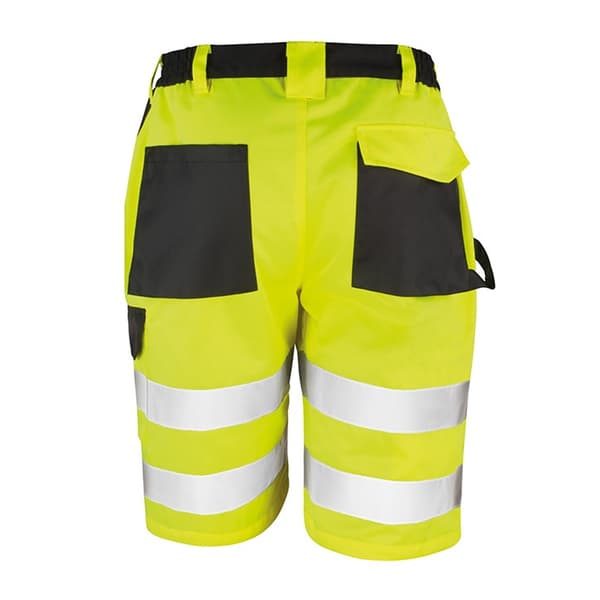 Result Safe-Guard Herr Dynamic Stretch Cargo Shorts S Fluorescerande Fluorescent Yellow S