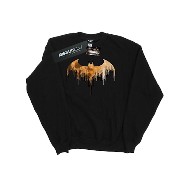 DC Comics Herr Batman Arkham Knight Halloween Moon Logo Fill Sweatshirt Black XXL