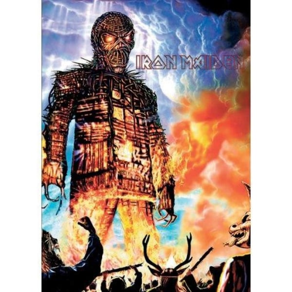 Iron Maiden Wicker Man Postcard One Size Blå/Orange/Multicolou Blue/Orange/Multicoloured One Size