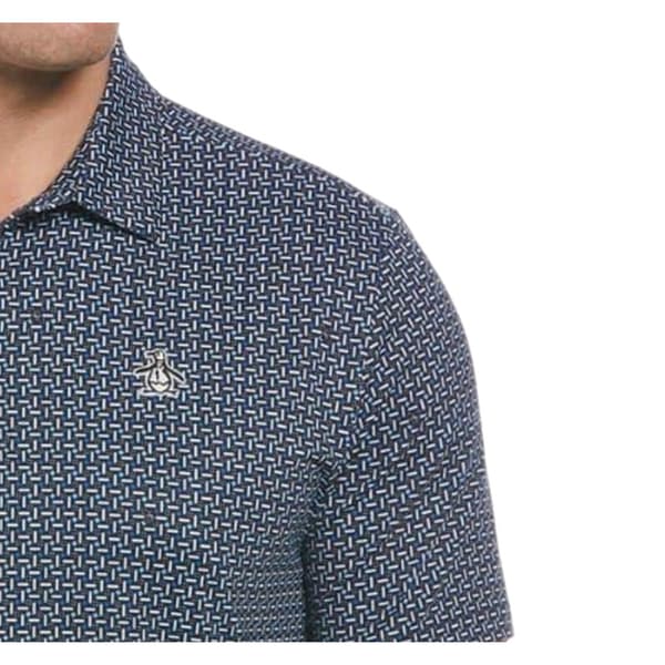 Original Penguin Herr Geometrisk Golf Pikétröja S Caviar Caviar S