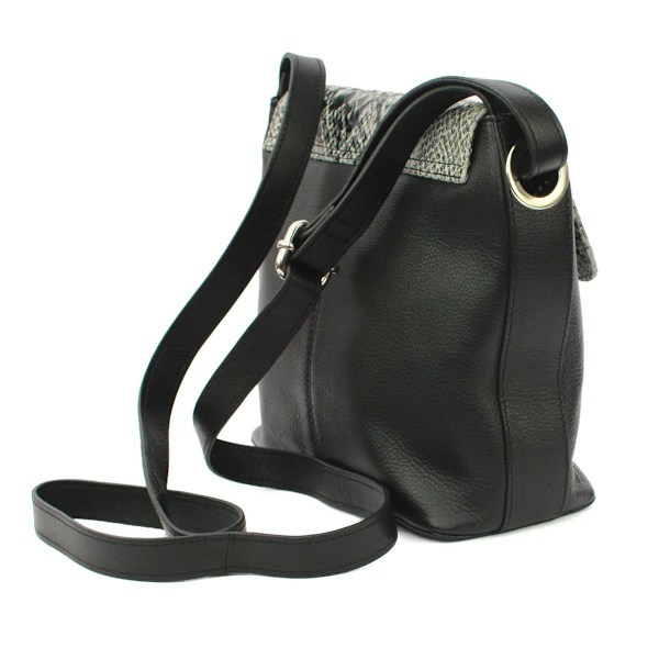Eastern Counties Leather Zada Snake Print Läderhandväska One S Black One Size