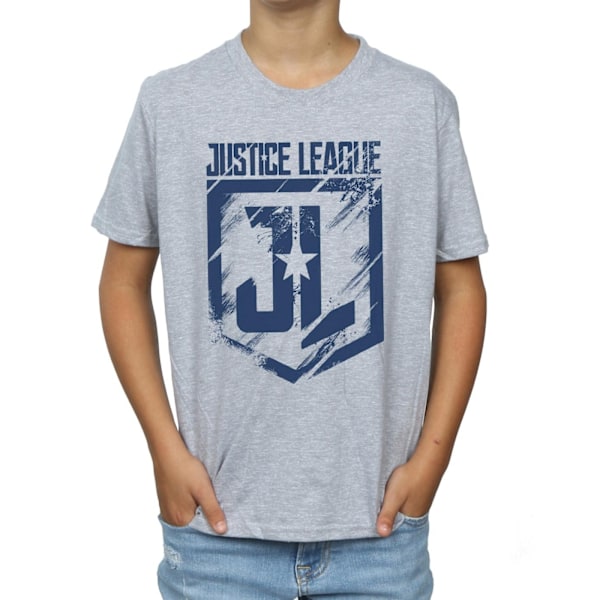 DC Comics Boys Justice League Movie Indigo Logo T-Shirt 9-11 år Sports Grey 9-11 Years