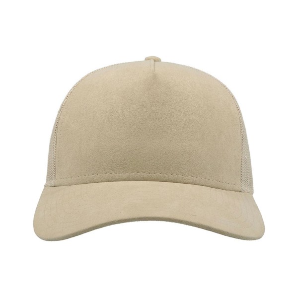 Atlantis Rapper Faux Suede 5 Panel Trucker Cap One Size Beige Beige One Size