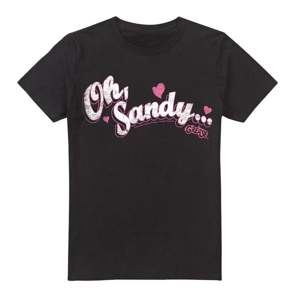 Grease Herr Oh Sandy T-shirt S Svart Black S