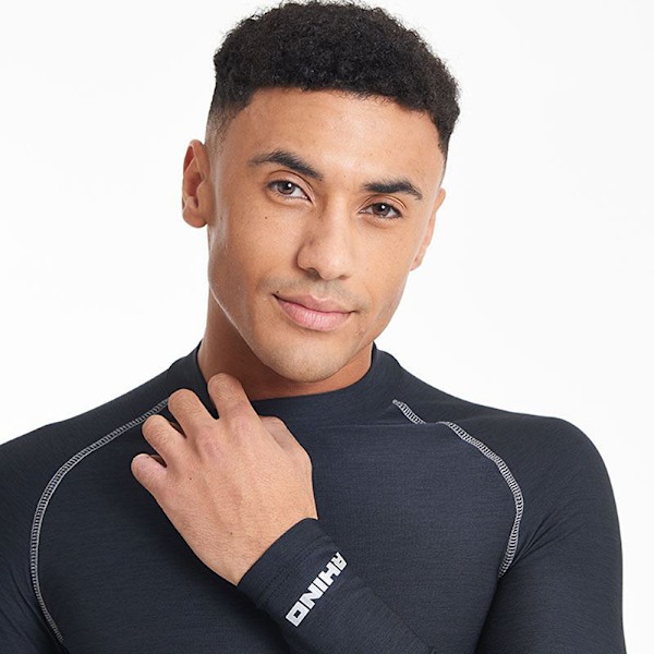 Rhino Termobyxor för Herr Långärmad Baslager Väst Topp 3X Navy 3XL