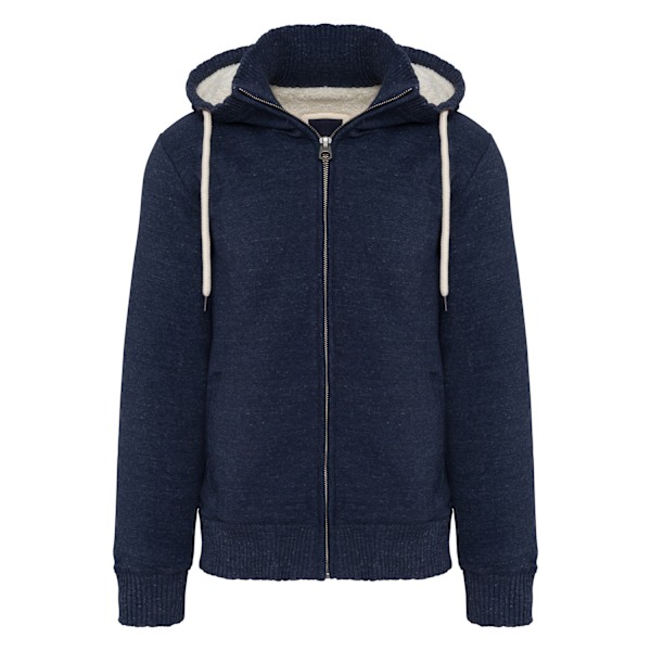 Kariban Herr Vintage Heather Sherpa Fodrad Fleecejacka XXL Nig Night Blue XXL