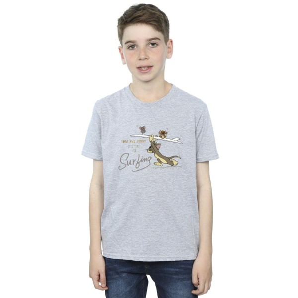 Tom And Jerry Boys Det är dags för surfing T-shirt 9-11 år Spo Sports Grey 9-11 Years