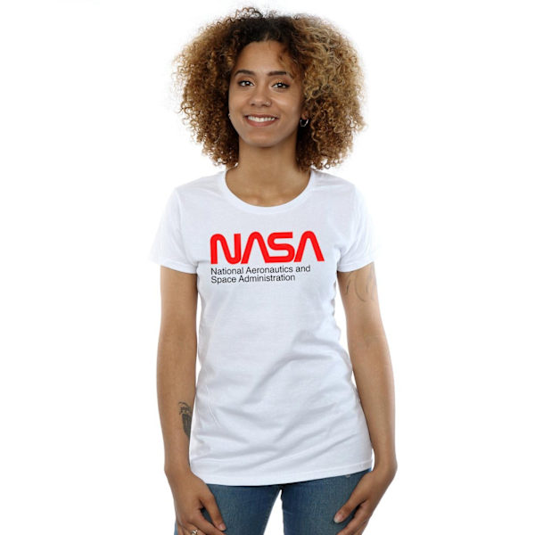 NASA Dam/Kvinnor Aeronautics And Space Bomull T-Shirt M Vit White M