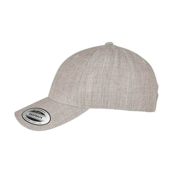 Flexfit Unisex Premium Snapback Cap One Size Heather Grey Heather Grey One Size