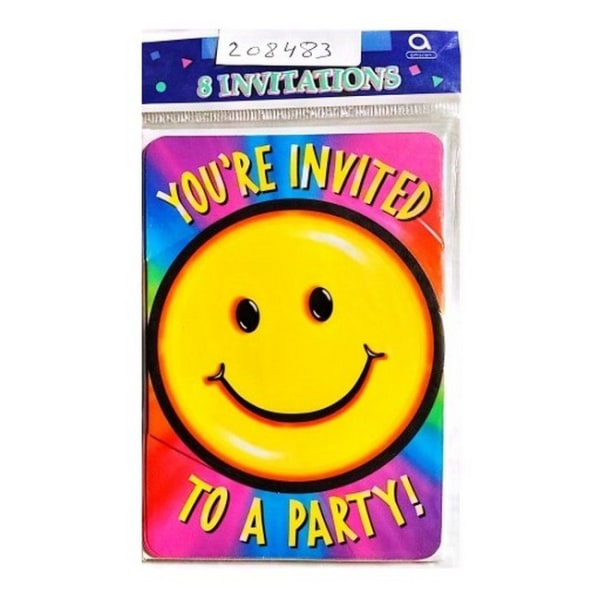Amscan Du är inbjuden till en fest! Inbjudningar (paket med 8) One S Multicoloured One Size