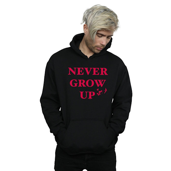 Disney Herr Peter Pan Never Grow Up Hoodie L Svart Black L