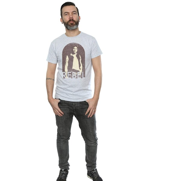 Star Wars Herr Han Solo Rebel T-shirt S Sports Grey Sports Grey S