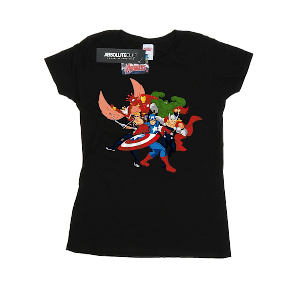 Marvel Womens/Ladies Avengers Assemble Comic Team Bomull T-Shir Black XXL