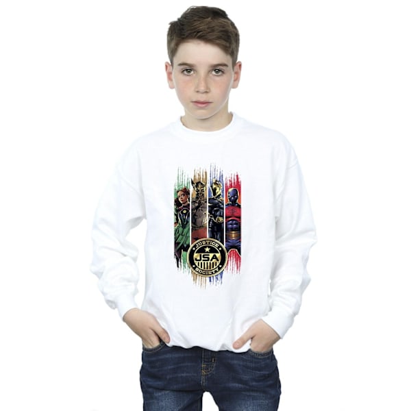 DC Comics Boys Black Adam JSA Gold Badge Sweatshirt 12-13 år White 12-13 Years