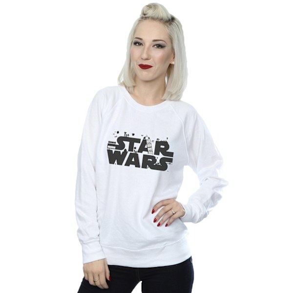 Star Wars Dam Minimalistisk Logotyp Sweatshirt M Vit White M