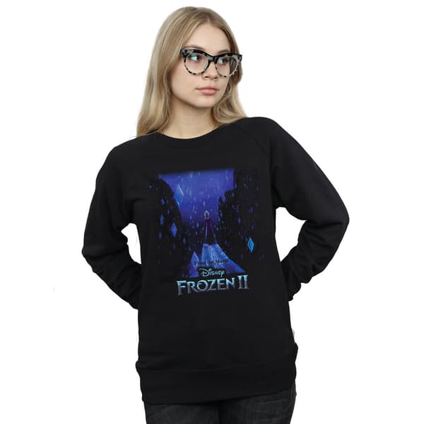 Disney Dam/Kvinnor Frozen 2 Elsa Diamond Elements Sweatshirt Black L