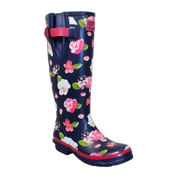 Lunar Dam/Dam Floral Wellington Boots 6 UK Blå/Vit/Pin Blue/White/Pink 6 UK