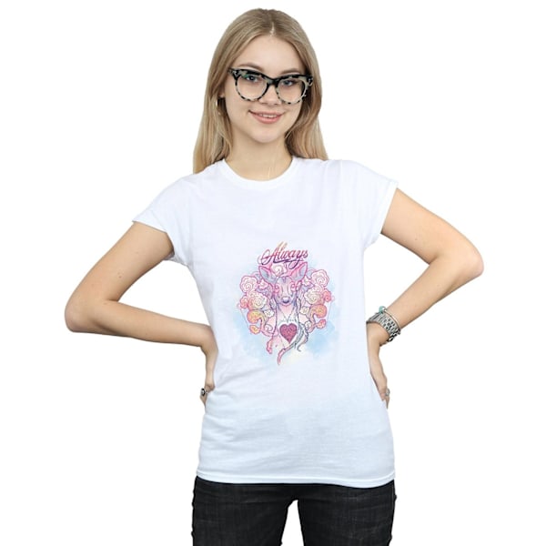 Harry Potter Dam/Kvinnor Always Doe Bomull T-shirt M Vit White M