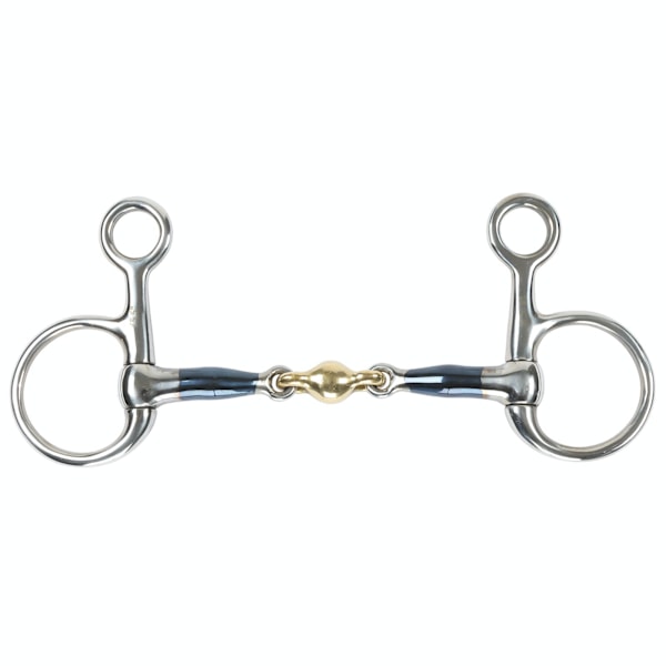 Shires Sweet Iron Lozenge Häst Hängande Kindbett Snaffle Bit 5in B Blue 5in