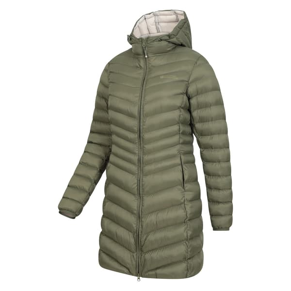 Mountain Warehouse Dam/Dam Florence Lång Vadderad Jacka 4 Khaki 4 UK