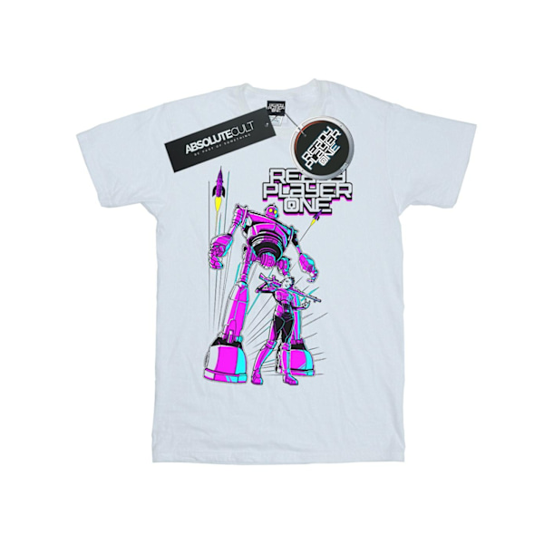 Ready Player One Boys Iron Giant And Art3mis T-Shirt 7-8 År White 7-8 Years