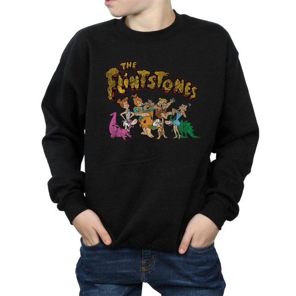 The Flintstones Boys Group Distressed Sweatshirt 5-6 år Svart Black 5-6 Years