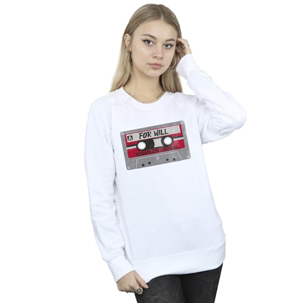 Netflix Dam/Kvinnor Stranger Things Kassett För Will Sweatshirt S Vit White S