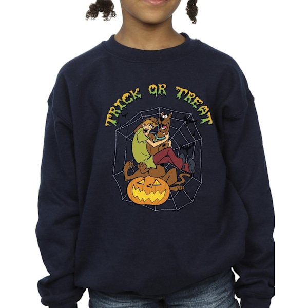 Scooby Doo Flickor Trick Or Treat Sweatshirt 3-4 År Marinblå Navy Blue 3-4 Years