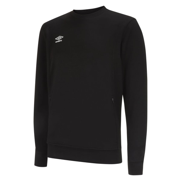 Umbro Mens Pro Stacked Logo Fleece Pullover S Svart/Vit Black/White S