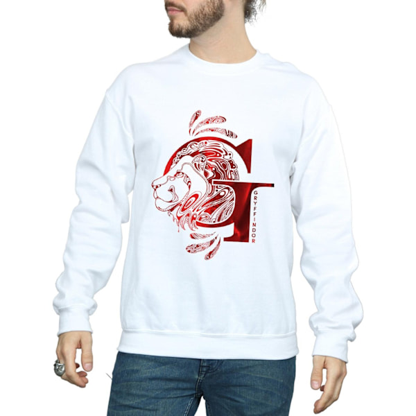 Harry Potter Herr Gryffindor Lion Sweatshirt L Vit White L