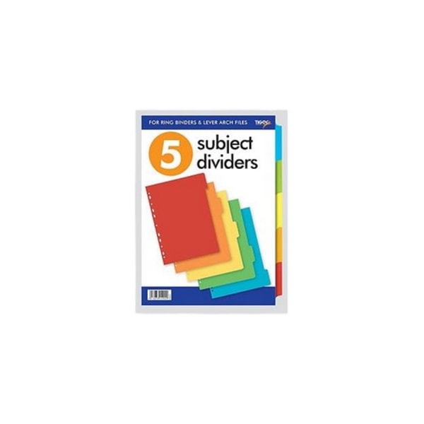 Tiger Card A4 Indexflikar (5-pack) En Storlek Flerfärgad Multicoloured One Size