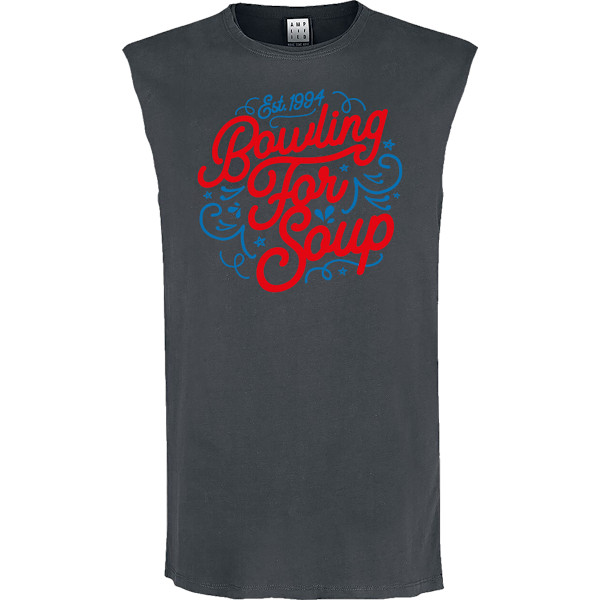 Amplified Dam/Dam Swirly Bowling For Soup Ärmlös Tanktop Charcoal M