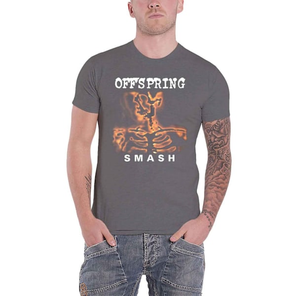 The Offspring Unisex Adult Smash T-Shirt XXL Grå Grey XXL