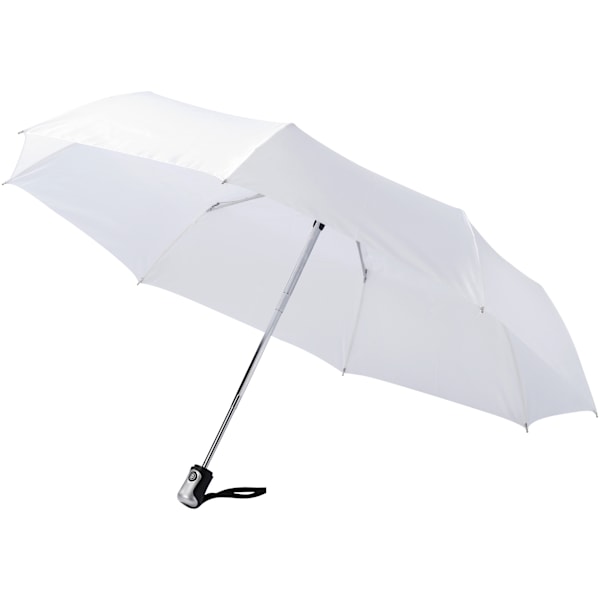 Bullet 21,5 tum Alex 3-sektions automatisk öppning och stängning paraply (2-pack) White One Size